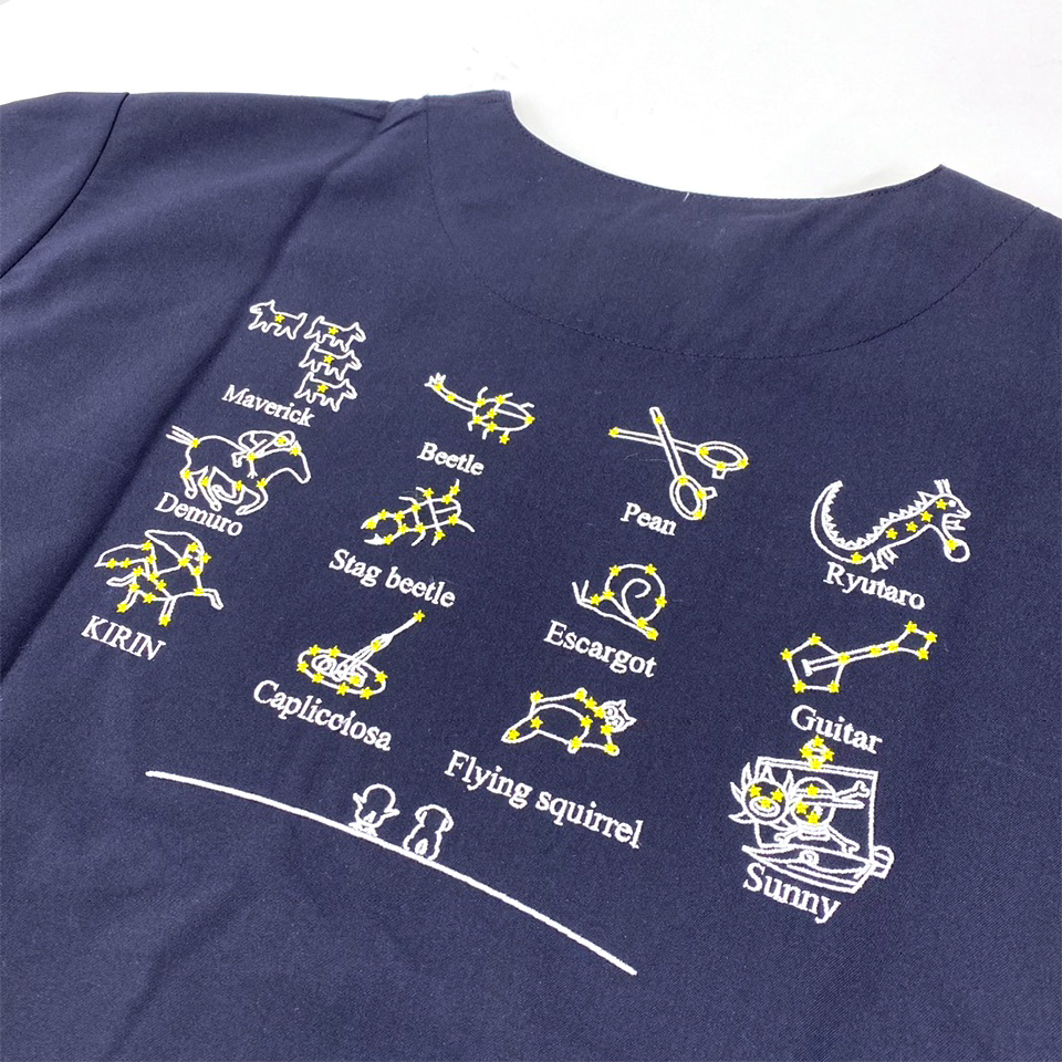 星座風刺繍デザイン